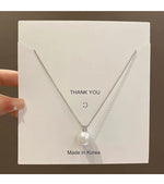 Women Pearl Pendant Necklace Minimalist Niche High-end Clavicle Chain Luxury Fashion Jewelry Accessories