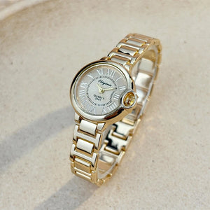 Elegant Ladies Wristwatch High-End Classic Aesthetic Alloy Steel Band Luxury Watch Stylish Timepiece for Women