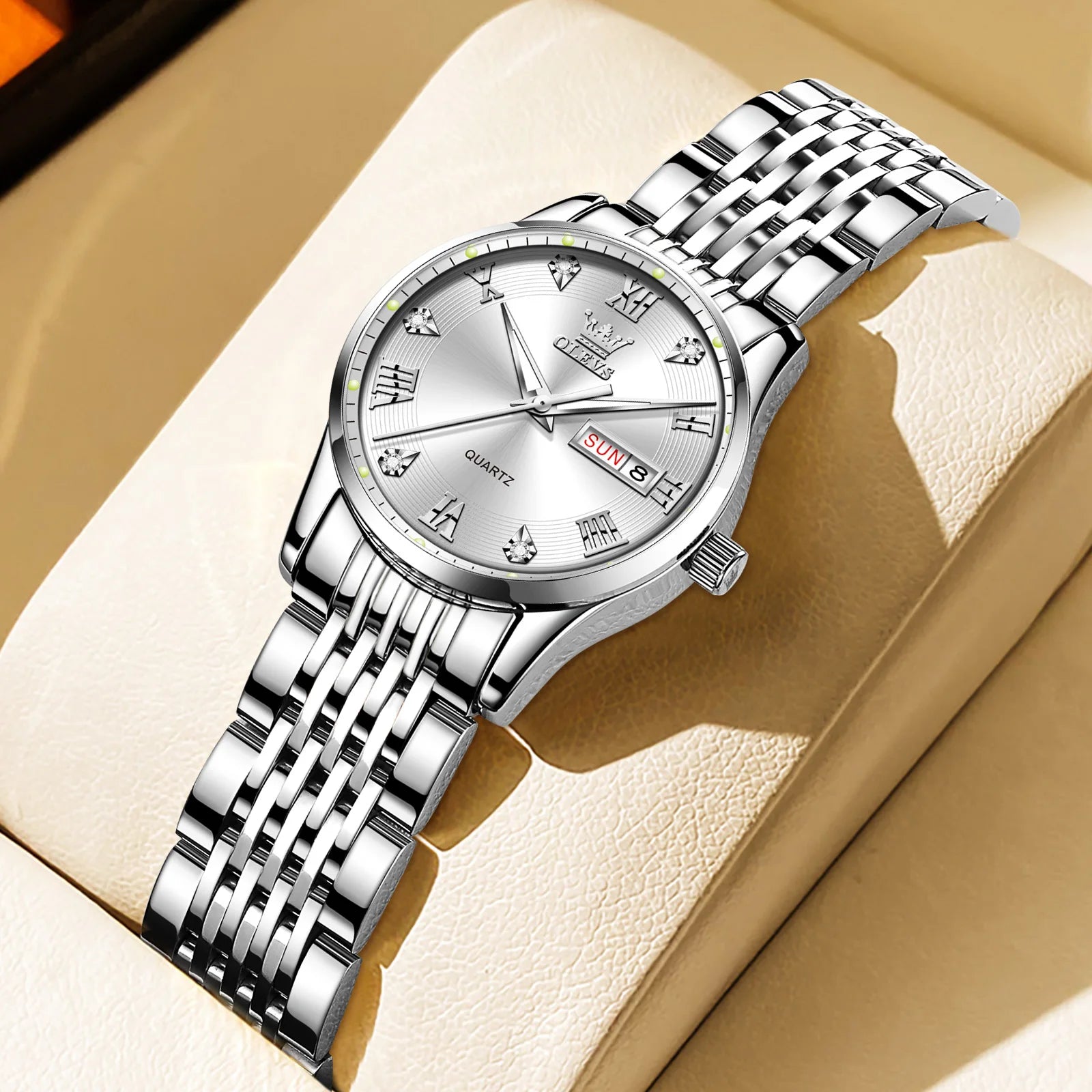 OLEVS Luxury Brand Watch for Women Fashion Quartz Women's Watches Waterproof Stainless Steel Elegant Ladies Wristwatch Original