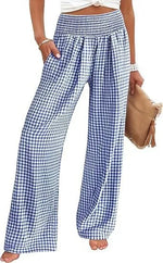 Women's Solid Summer Pants High Waist Thin Casual Loose Wide Leg Vintage Pants Pantalones De Mujer Work Business Casual Trousers