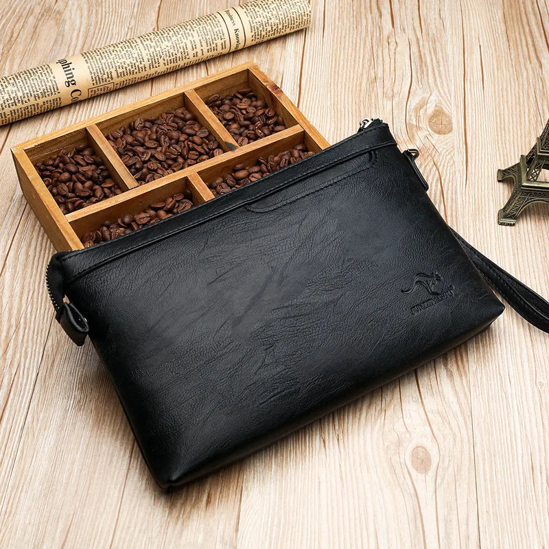 Luxury Brand Men's Wallet Men Long Purse Wallet Male Clutch Bag PU Leather Zipper Wallet Men Business Envelope Wallet Coin Purse