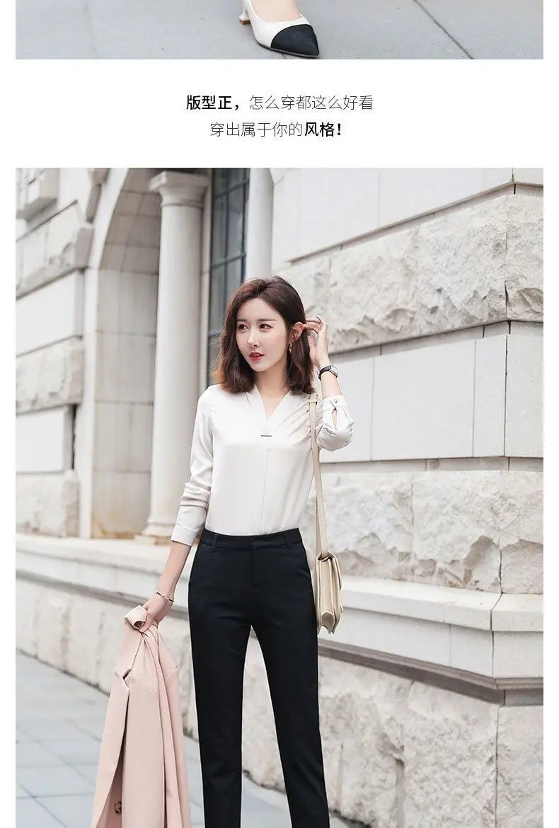 New Style Suit Pants for Women Spring and Summer Thin High Waist Slim Casual Women's Pants Professional Straight Pants