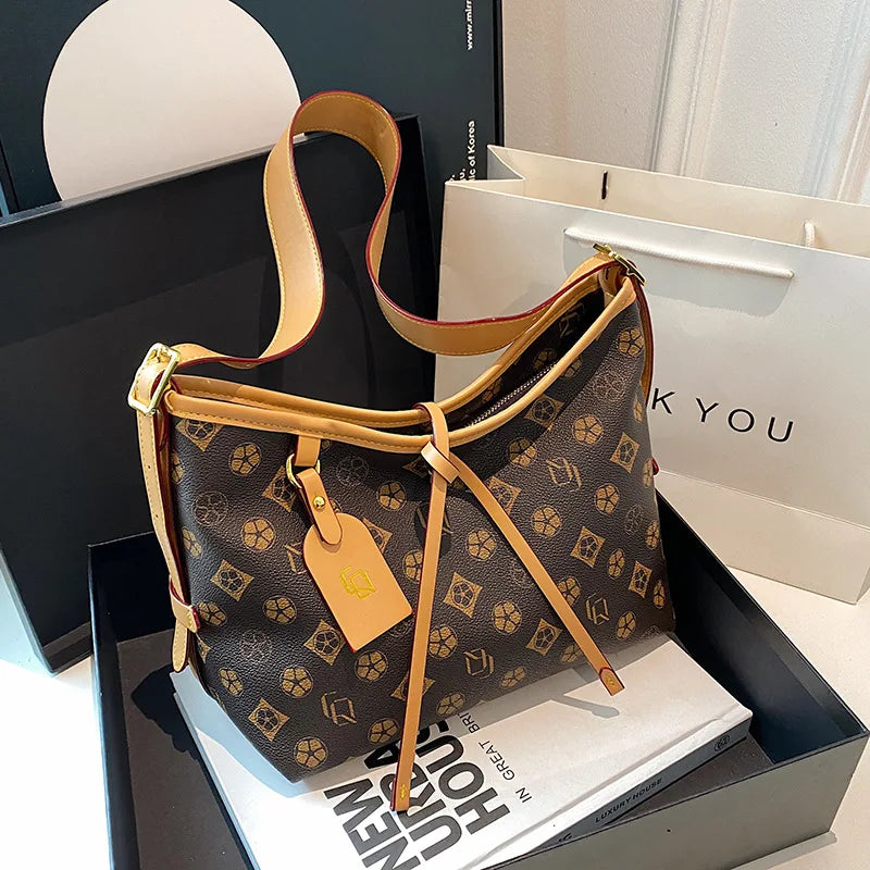 Luxury Brand Women's Shoulder Bag Premium Leather Ladies Crossbody Shoulder Handbags Elegent Ladies Totes Purses