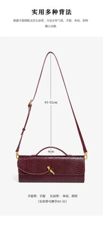 Luxury Design Top-Handle Bag for Women Evening Handbag Long Purse PU Snakeskin Pattern Crossbody Shoulder Bags Fashion Outfits
