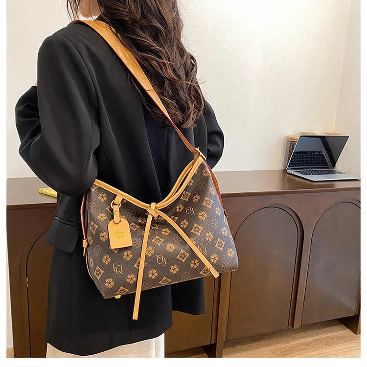 Luxury Brand Women's Shoulder Bag Premium Leather Ladies Crossbody Shoulder Handbags Elegent Ladies Totes Purses