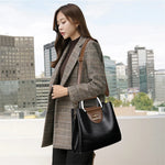 Vintage Luxe Leather Tote | Elegant Women's Shoulder & Crossbody Handbag