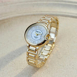 Elegant Ladies Wristwatch High-End Classic Aesthetic Alloy Steel Band Luxury Watch Stylish Timepiece for Women