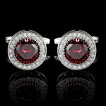 French Cufflinks for Men Light Luxury Women English Rhinestone Shirts Sleeve Studs High-end Business Banquet Suits Cuff Buttons