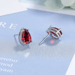 Drop Earrings Women Engagement Party Exquisite Ear Accessories Fashion Jewelry Temperament Sweet Pink Pear Cubic Zirconia