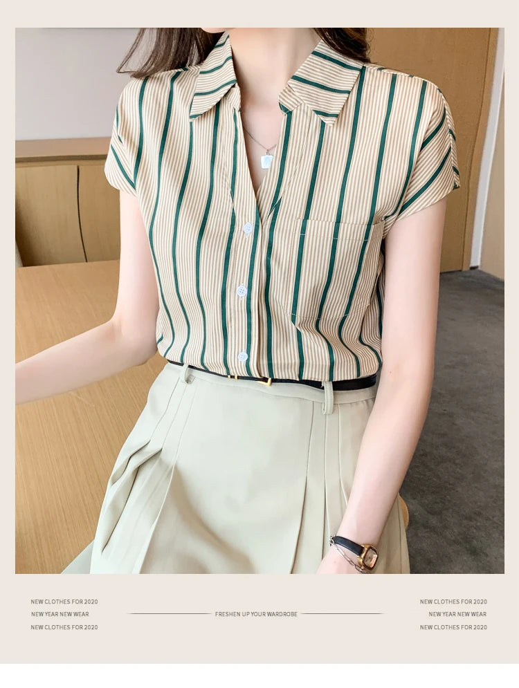 Fashion striped women blouses New Spring Summer ladies shirts sleeveless bottoming shirts Tops blusa mujer