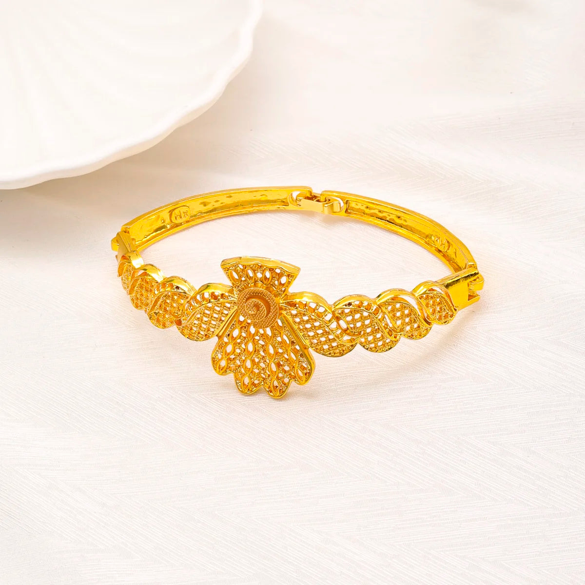 Nigerian Jewelery Set Wedding for Woman Dubai 24K Gold Color Jewelry Sets Earrings and Rings African Designer Bridal Necklace