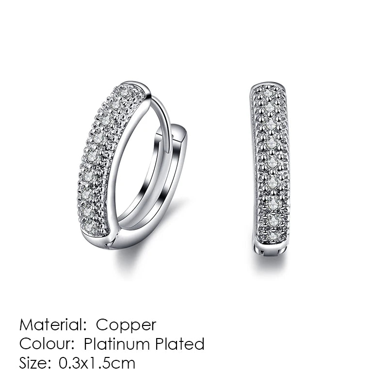 Stud Earrings For Women Classic Six Claw Clear AAA+Cubic Zirconia Rose Gold Color Fashion Jewelry For Female KAE094