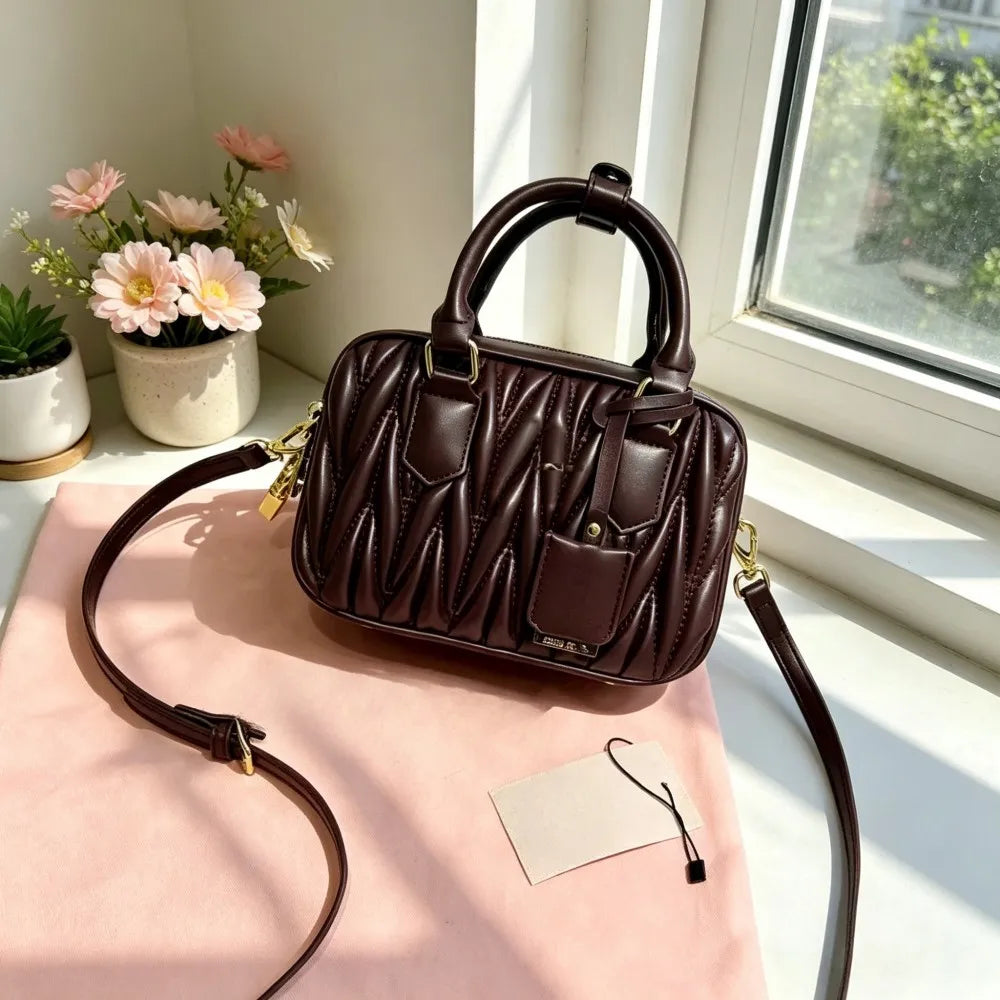 Luxury Designer Handbag for Women, Premium Elegant Top Handle Crossbody Single Shoulder Versatile City Daily Commute Purse