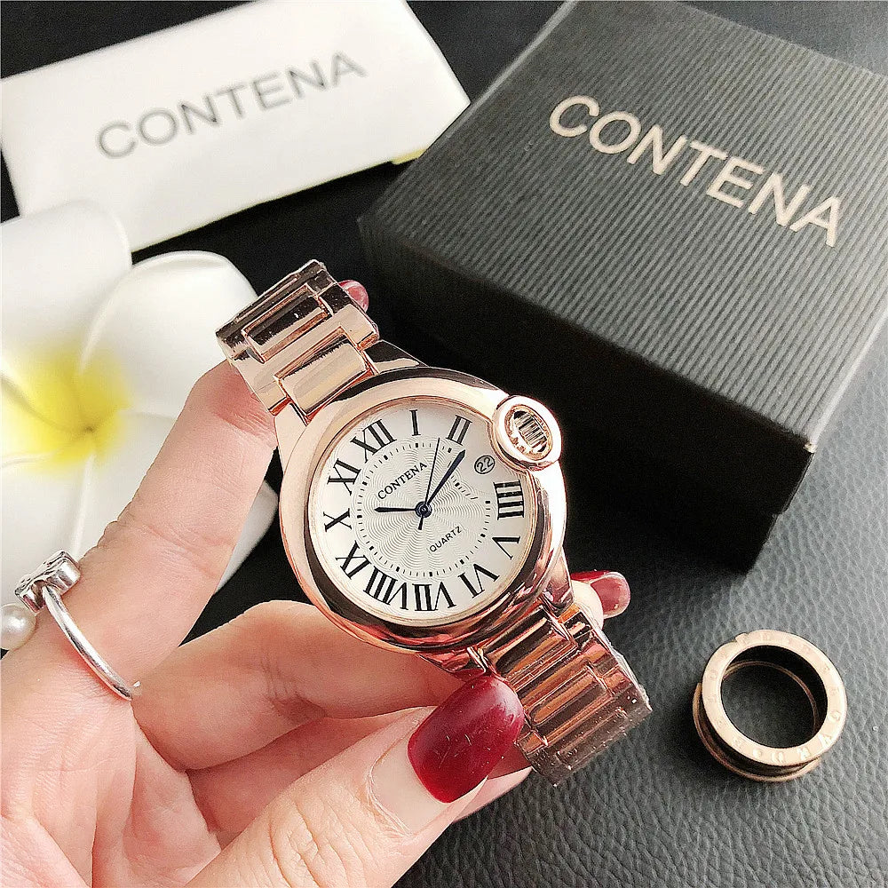 Luxury Women Quartz Watch Elegant Calendar Display Ladies Watches Top Brand Fashion Stainless Steel Wristwatches Clock Gift