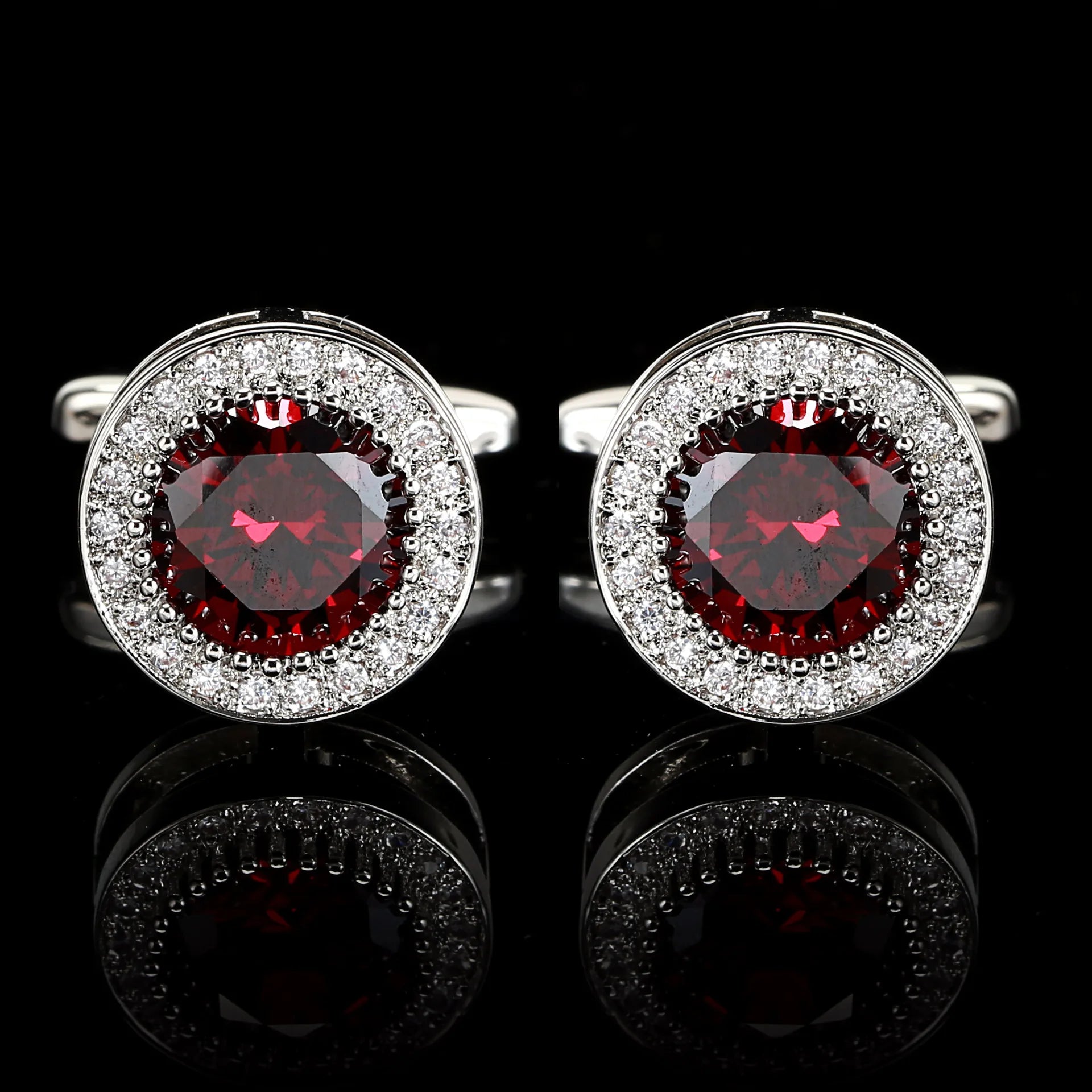 French Cufflinks for Men Light Luxury Women English Rhinestone Shirts Sleeve Studs High-end Business Banquet Suits Cuff Buttons