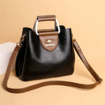 Vintage Luxe Leather Tote | Elegant Women's Shoulder & Crossbody Handbag