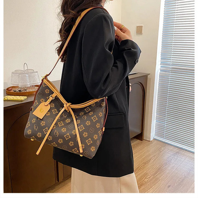 Luxury Brand Women's Shoulder Bag Premium Leather Ladies Crossbody Shoulder Handbags Elegent Ladies Totes Purses
