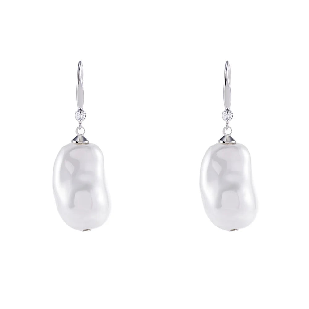 Antique Baroque Pearl Earrings Light Luxury High-end Retro All-match Fashion Elegant Ear Jewelry Cross-border New Arrival