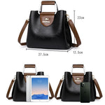 Vintage Luxe Leather Tote | Elegant Women's Shoulder & Crossbody Handbag