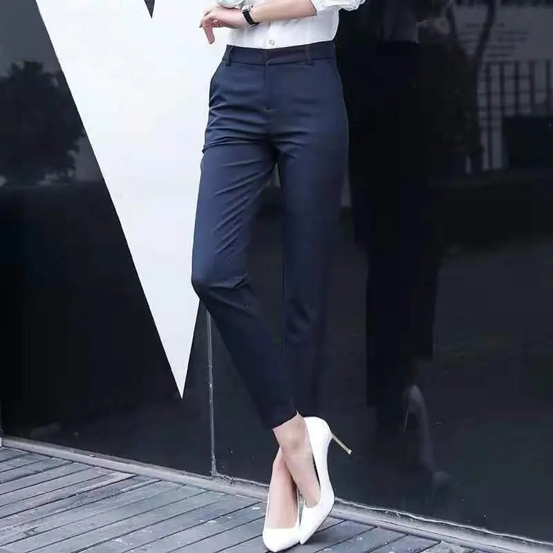 New Style Suit Pants for Women Spring and Summer Thin High Waist Slim Casual Women's Pants Professional Straight Pants