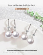Elegant 925 Sterling Silver Luxury Pearl Earrings for Women, Wedding Party Jewelry Accessories