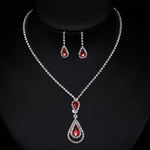 BLIJERY Fashion Bridesmaid Bridal Jewelry Sets for Women Rhinestone Crystal Necklace Earrings Sets Prom Wedding Jewelry Sets