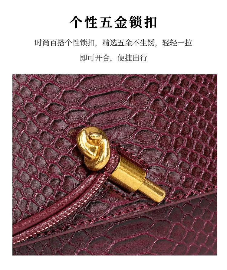 Luxury Design Top-Handle Bag for Women Evening Handbag Long Purse PU Snakeskin Pattern Crossbody Shoulder Bags Fashion Outfits