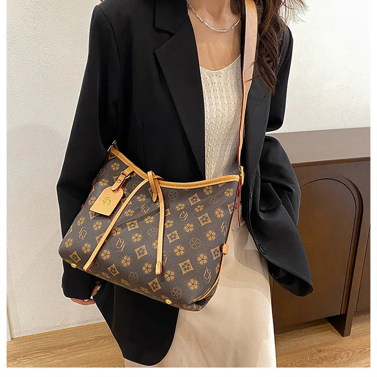 Luxury Brand Women's Shoulder Bag Premium Leather Ladies Crossbody Shoulder Handbags Elegent Ladies Totes Purses