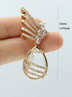 Big Round Drop Earrings Women Luxury Jewelry Shiny Zircon Wedding Bride Dinner Party Green Orange White Dangle Earrings