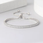 Tennis Bracelet For Women 1.5*3 mm Sparking Zircon Jewerlly Rose Gold Color Handmade Friends Gift Cute Jewelry Wholesale H017