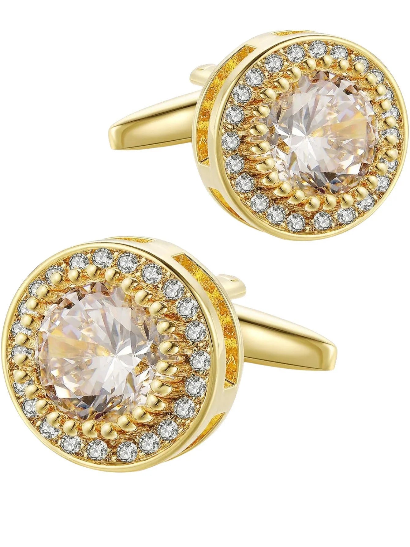 French Cufflinks for Men Light Luxury Women English Rhinestone Shirts Sleeve Studs High-end Business Banquet Suits Cuff Buttons