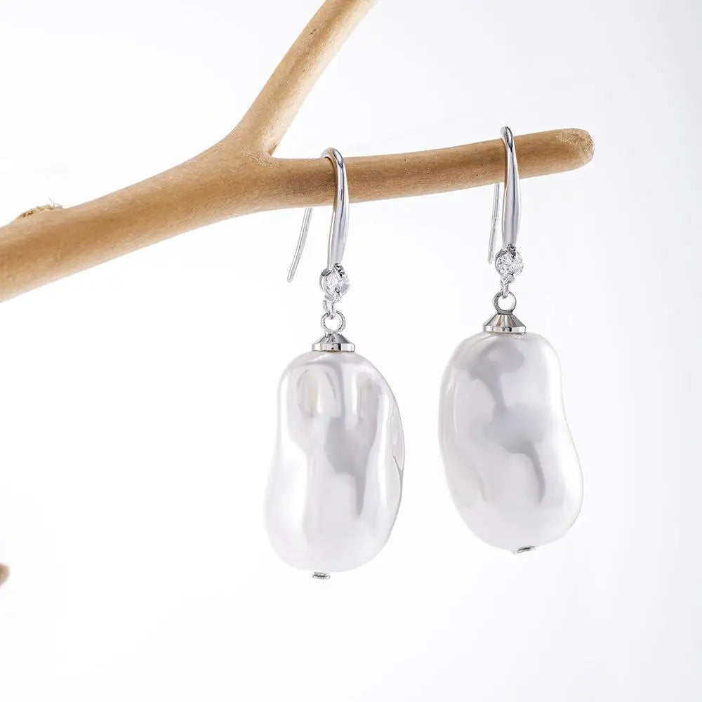 Antique Baroque Pearl Earrings Light Luxury High-end Retro All-match Fashion Elegant Ear Jewelry Cross-border New Arrival