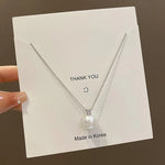 Women Pearl Pendant Necklace Minimalist Niche High-end Clavicle Chain Luxury Fashion Jewelry Accessories