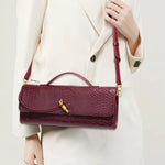 Luxury Design Top-Handle Bag for Women Evening Handbag Long Purse PU Snakeskin Pattern Crossbody Shoulder Bags Fashion Outfits