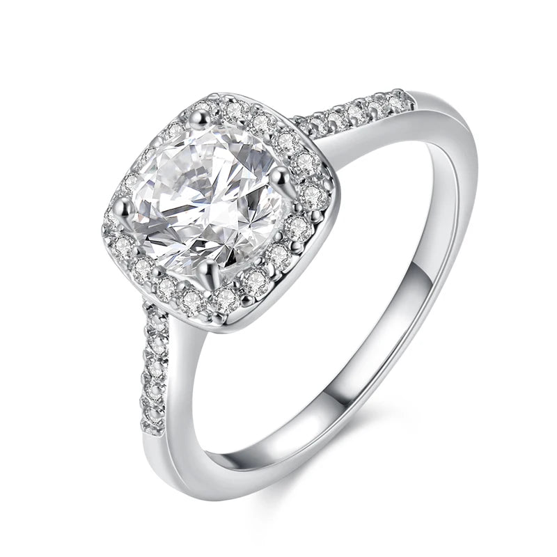 Fashion Rings For Women  Wedding Engagement Jewelry Accessory Cubic Zircon Stone Promise Finger Ring Anillos Femme