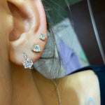 Stud Earrings For Women Classic Six Claw Clear AAA+Cubic Zirconia Rose Gold Color Fashion Jewelry For Female KAE094