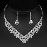 BLIJERY Fashion Bridesmaid Bridal Jewelry Sets for Women Rhinestone Crystal Necklace Earrings Sets Prom Wedding Jewelry Sets